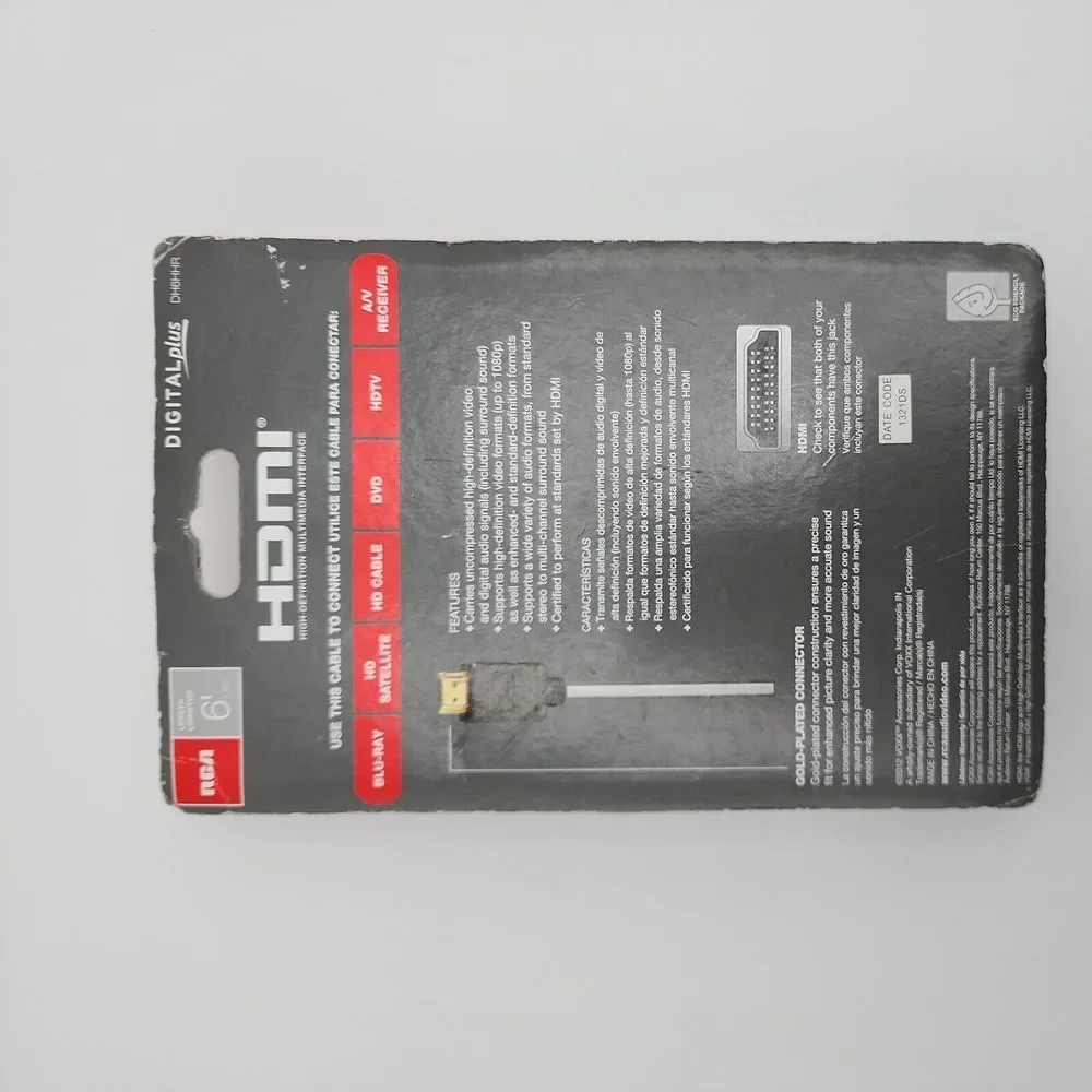 RCA Hdmi‎ Cable 6FT Digital Plus Hig Speed Supports 1080P